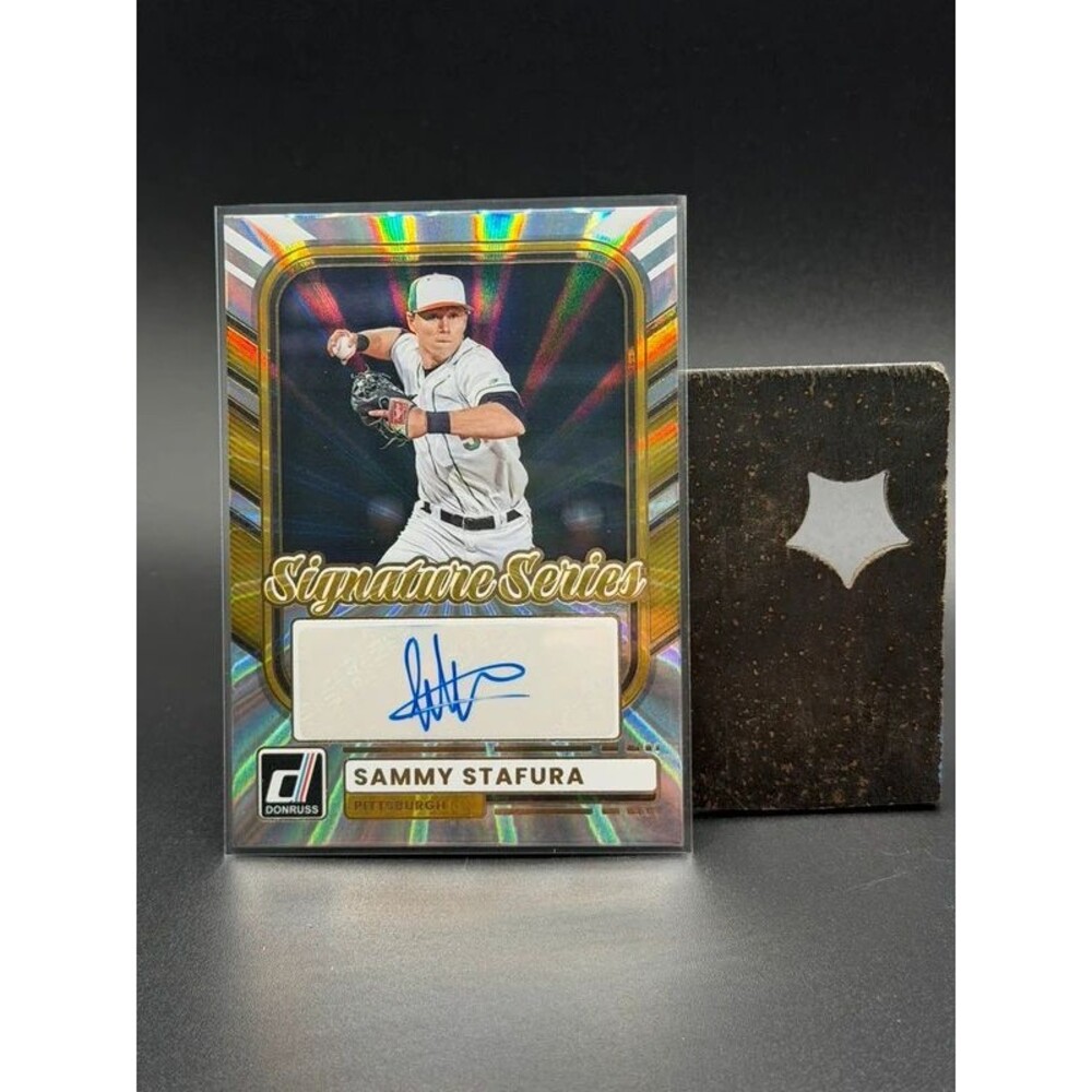2026 Panini Donruss Sammy Stafura Signature Series Silver Holo Auto #SS-SS Pirat
